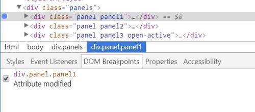 DOM Breakpoints